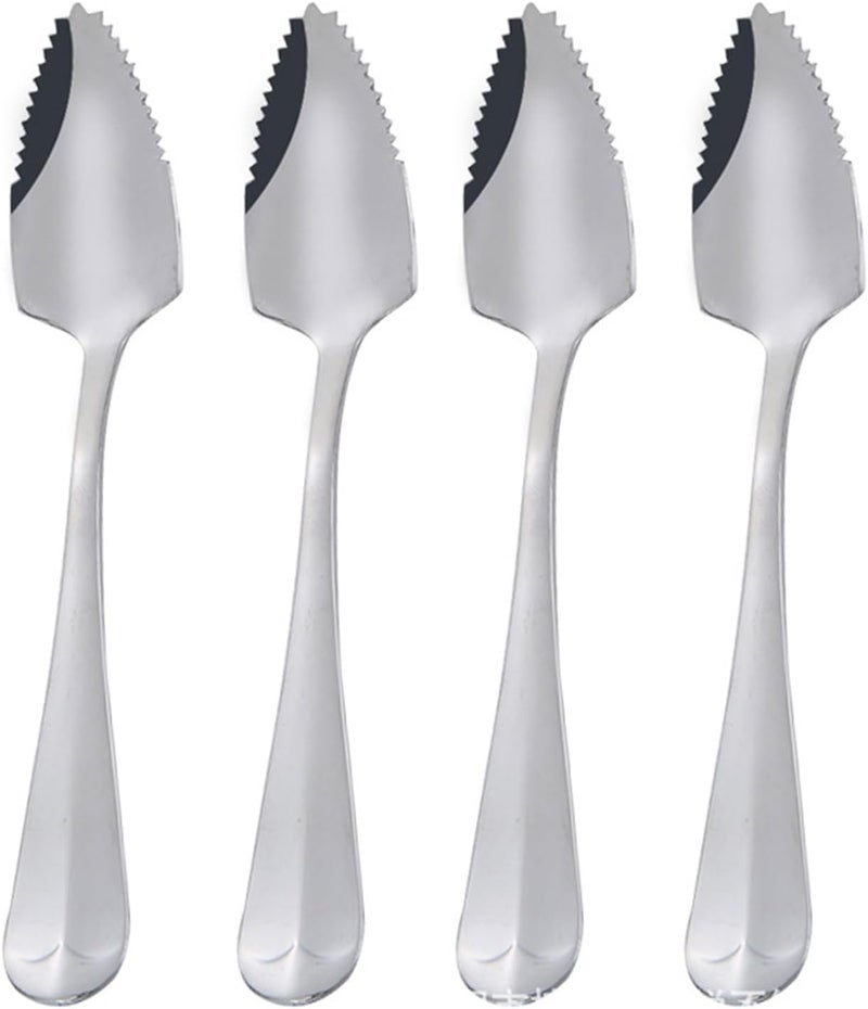 Qintreesify Stainless Steel Grapefruit Spoon For Citrus Fruit Watermelon Dessert Spoon Serrated Edge Ice Cream Dessert Kitchen Coffee Flatware - Image 4
