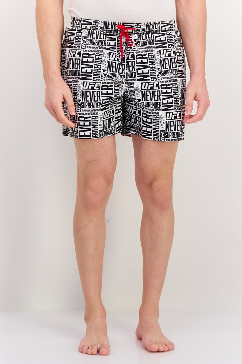 Ufc Men All Over Print Board Shorts, White  - Image 1