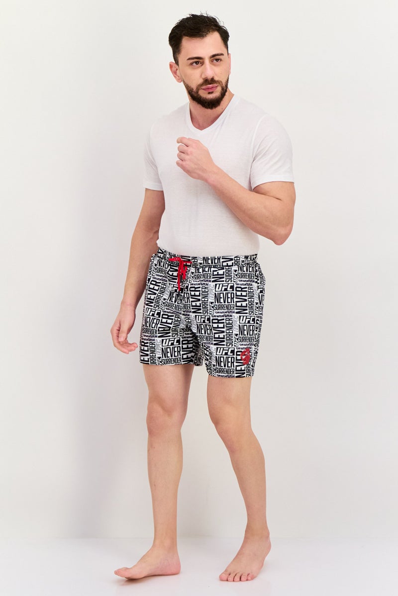 Ufc Men All Over Print Board Shorts, White  - Image 2