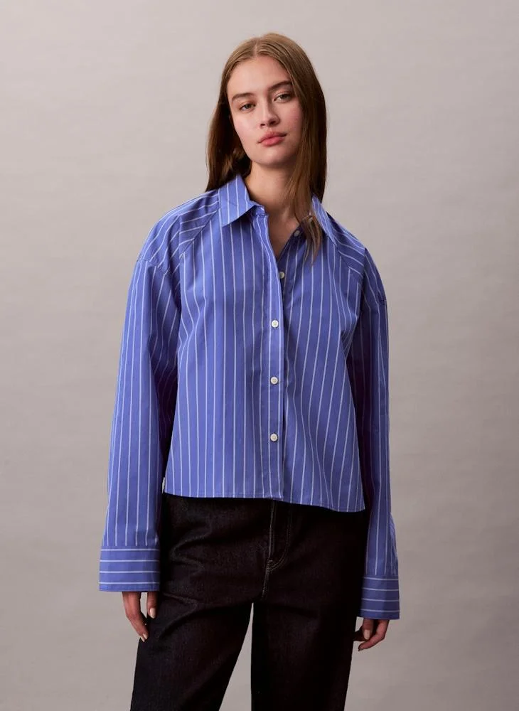 كالفن كلاين جينز Casual Stripe Cropped Shirt