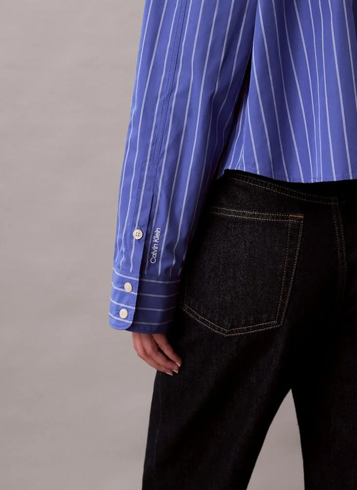 Calvin Klein Jeans Casual Stripe Cropped Shirt