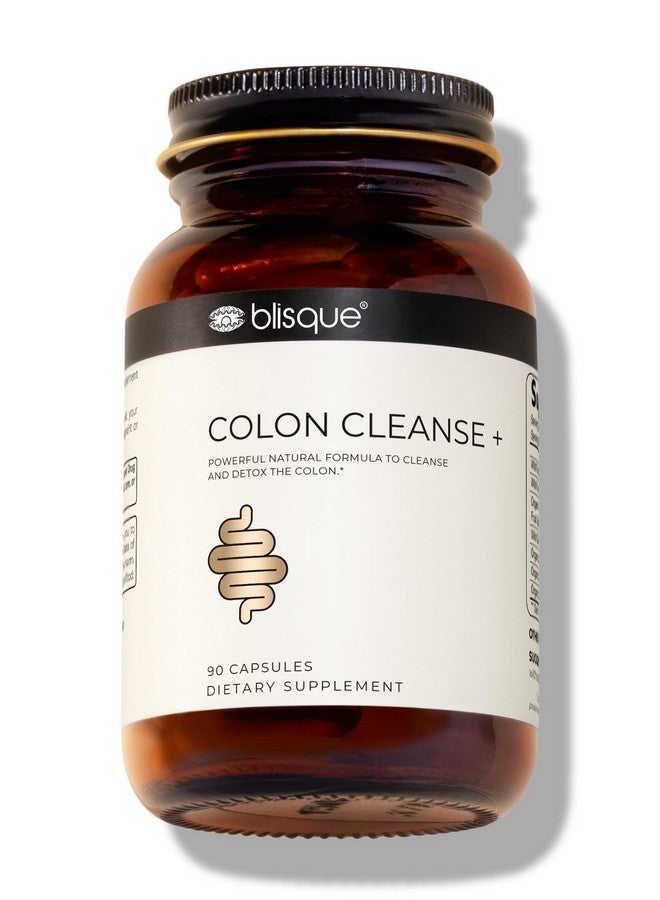 Blisque - Natural Colon Cleanse Supplement for Detox, Constipation Relief, Stool Softener, and Digestive Health | with Aged Cascara Sagrada Bark | 90 Capsules | Vegan and Non-GMO - Image 1