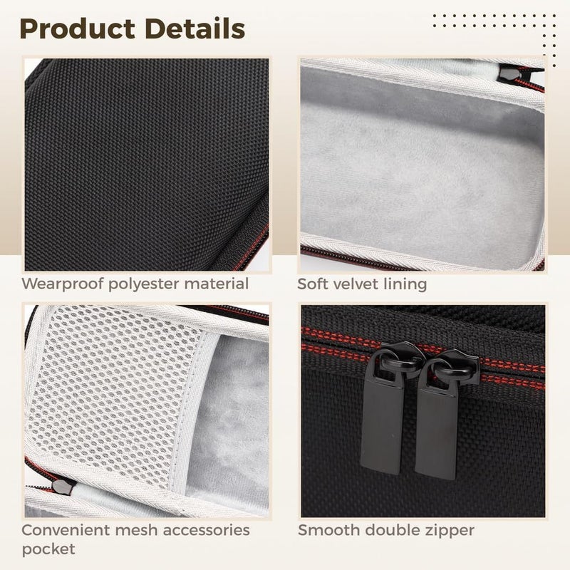 Sturdy Black Storage Case Compatible with Zoom H6 and H4N Pro Portable Recorders - Image 4
