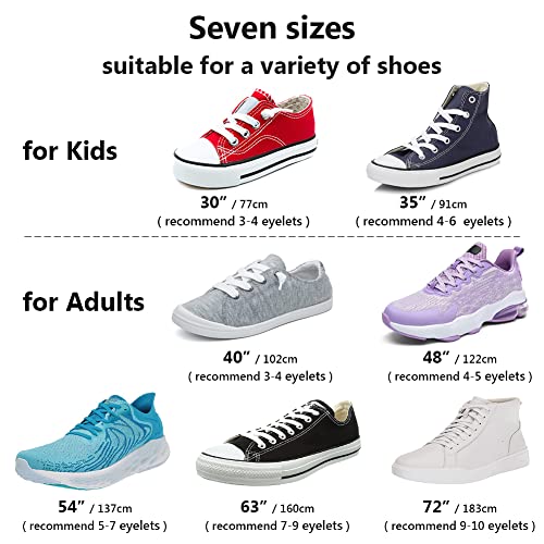 UpUGo 3 Pair Flat Shoe laces, 5/16" Wide Shoelaces for Athletic Running Sneakers Shoes Boot Strings - Image 2