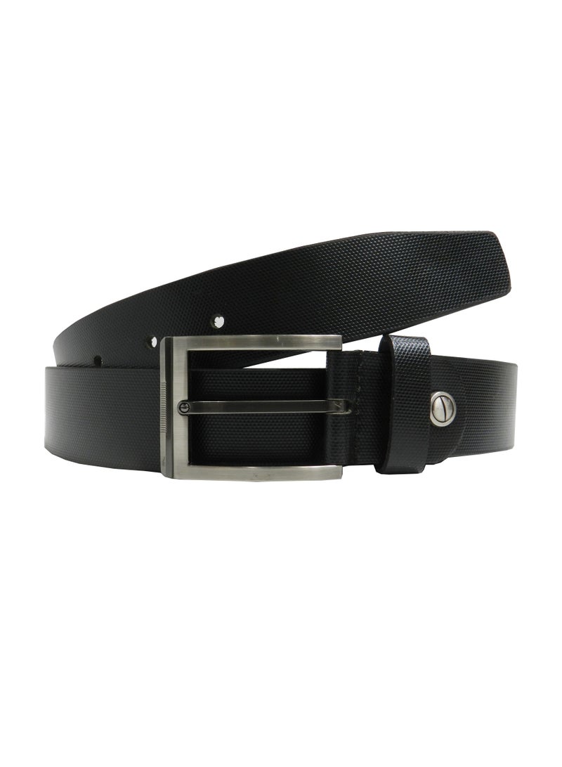 LAVERI LEATHER GENUINE LEATHER 35MM FORMAL AND CASUAL BLACK BELT FOR MENS - Image 1