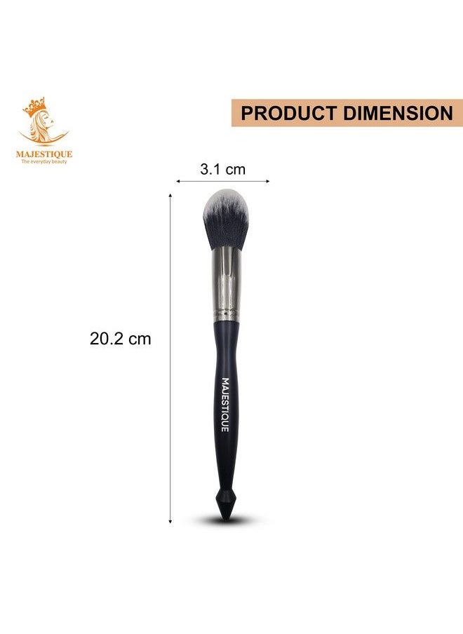 MAJESTIQUE Large Powder Mineral Brush Premium Synthetic Kabuki Brush Foundation Makeup Brush Powder Brush And Blush Brush For Daily Makeup Fc32  - Image 3