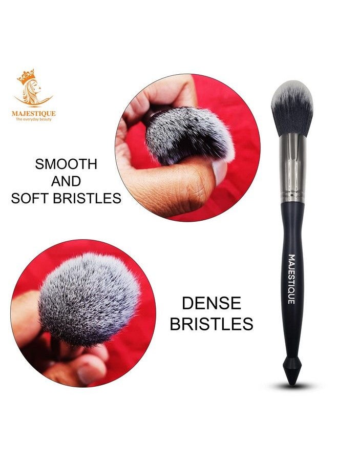 MAJESTIQUE Large Powder Mineral Brush Premium Synthetic Kabuki Brush Foundation Makeup Brush Powder Brush And Blush Brush For Daily Makeup Fc32  - Image 4