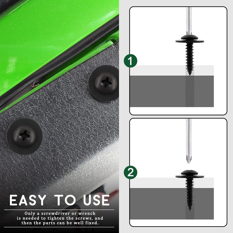 Keadic 160Pcs Metal Car Self Tapping Screw Bolt Assortment Kit - Image 5