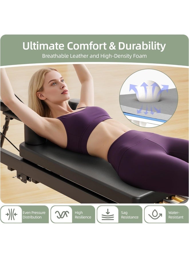 WAKYME Pilates Reformer Foldable Pilates Machine & Equipment for Home Use and Gym Workout Suitable for Advanced and Beginners Users Up to 250 lbs Weight Capacity - Image 5