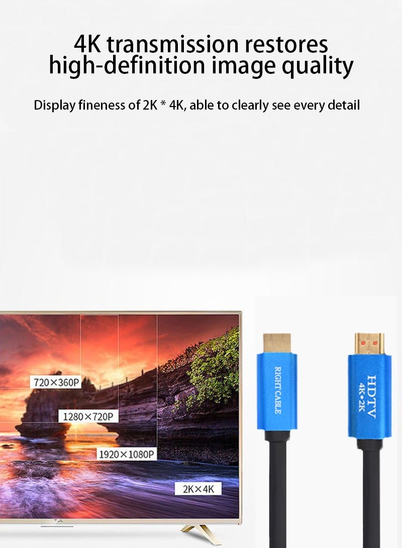 Gasin HDMI Cable HDMI Premium High Speed 18Gbps 4K@60Hz and 2K@144Hz HDMI Dynamic HDR Dolby Vision eARC Compatible MacBook Pro 2021 Switch PS5 PS4 Xbox Roku UHD TV Blue - Image 2