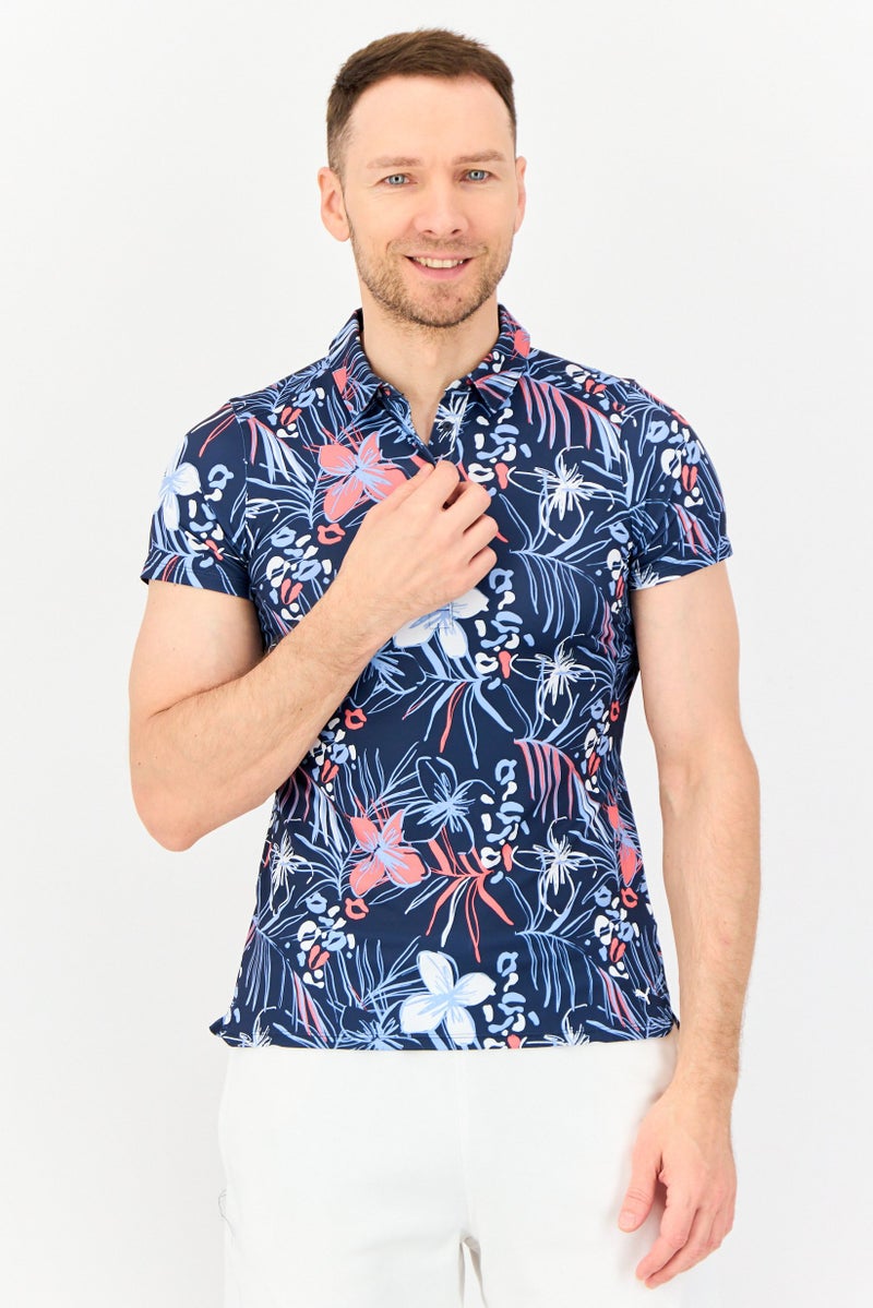 PUMA تي شيرت بولو قصير الأكمام للرجال، ملابس رياضية، خارجي، متعدد الألوان - Image 1