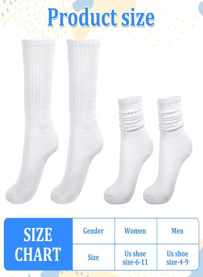 IANFAN 12 Pairs Slouch Socks for Women, Soft White Scrunch Socks Retro Long Crew Sock for Women Boot Daily Wear Stacked Accessory Size 9-11 - Image 2
