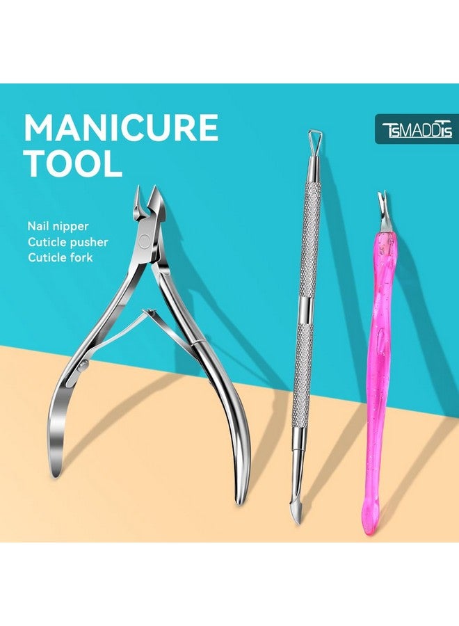 TsMADDTs Nail Files and Buffers 13 PCS Nail Buffer Block Nail Kit with Buffers, 3-Way Sanding Block, 4-Way Nail Buffers, Buffer Nail File 100/180, Cuticle Nippers & Cuticle Pusher - Image 5