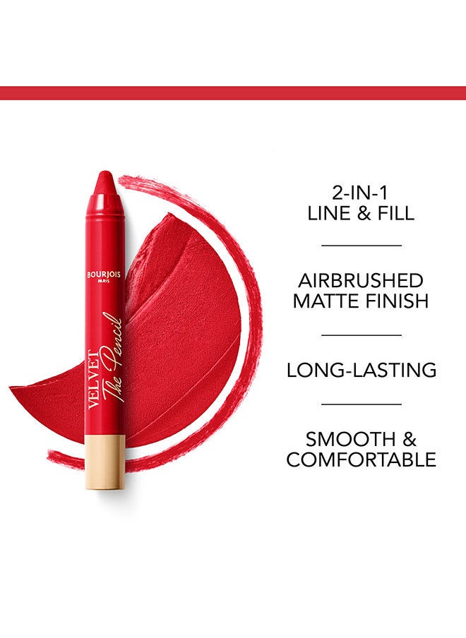 BOURJOIS PARIS قلم فيلفيت ذا بينسل - 07- روج إي-كارمين 3 جرام  - Image 3