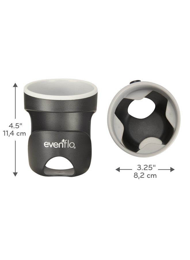 إيفن فلو حامل أكواب عالمي من Evenflo لعربات الأطفال وغيرها، أسود - Image 2