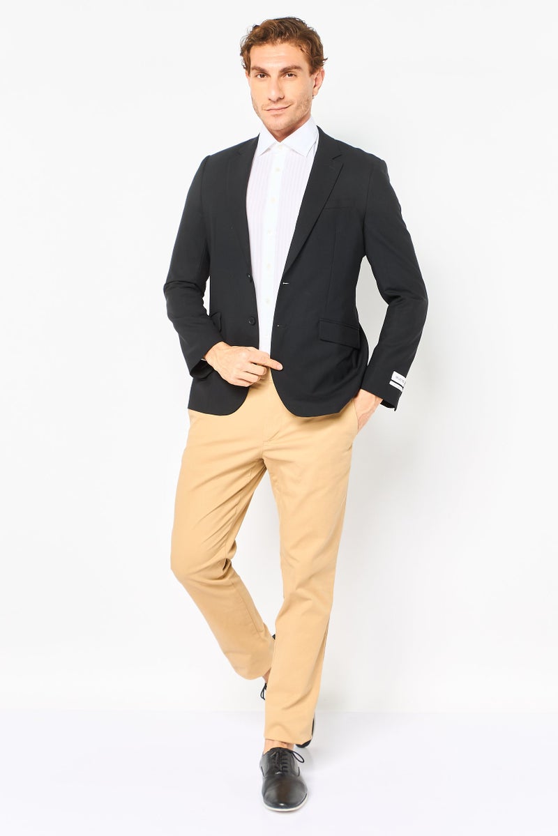 SELECTED Men Regular Fit Solid Casual Blazer, Black - Image 2