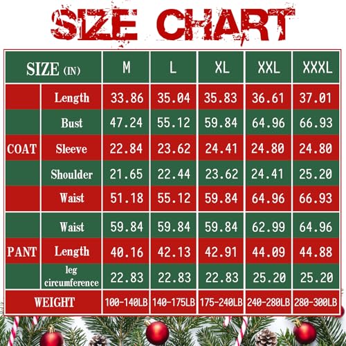 VeMee Santa Claus Costume for Men, 9PCS Christmas Santa Suit Adult Men Deluxe Velvet Professional Santa Suit Outfit - Image 3