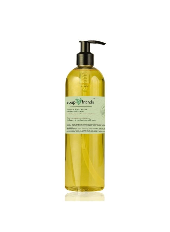 Soap&Friends SPA Massage Oil Raspberry with Lemon | 500ml – Nourishing & Revitalizing Massage Oil