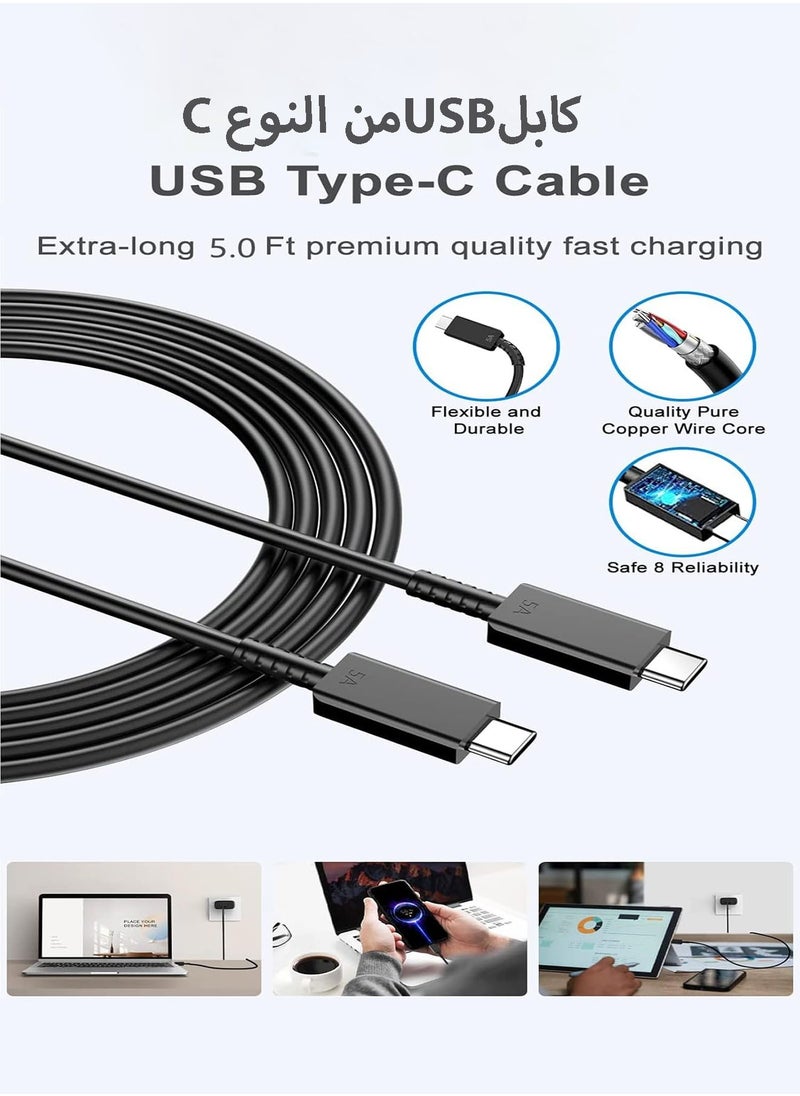 POWER LIFE 45W Super Fast Charger For Samsung Type C Plug with USB C Cable, Wall Charger Plug Adaptor and Cable Compatible With Samsung Galaxy S24 Ultra/S24 Plus/S23 FE/S24/S22/S21 S20,A54 A25 A15 A05S A53 A34 A23 5G,Z Fold 4 5/Z Filp,Tab S7 S8 S9 Black  - Image 4
