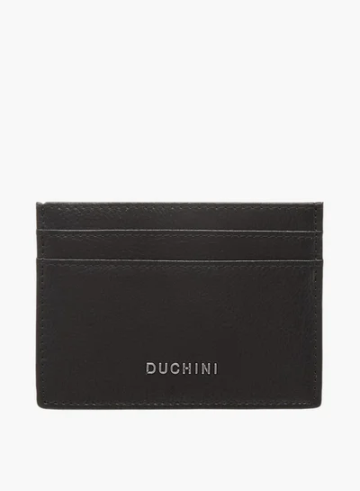 دوتشيني Men's Textured Cardholder with Open Top