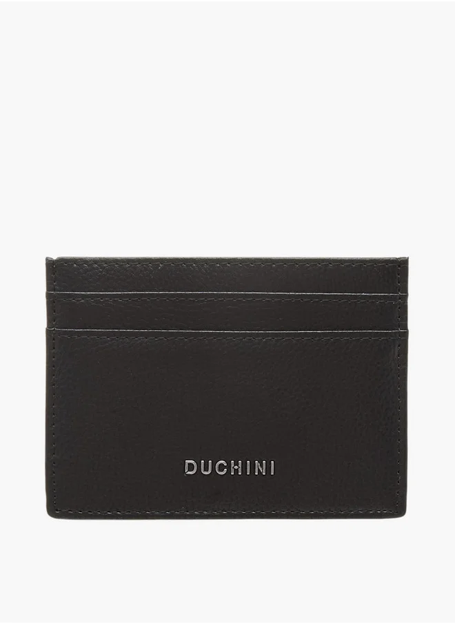 DUCHINI Men's Textured Cardholder with Open Top