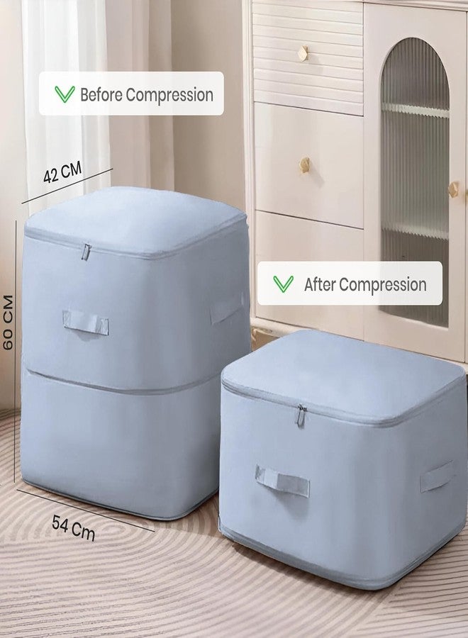 PIHARVA Self Compression Storage Organizer Bag – Large 2-Layer Bag for Clothes, Blankets, Comforters, Travel & Wardrobe Space-Saving Travel & Home Storage Solution - Image 3