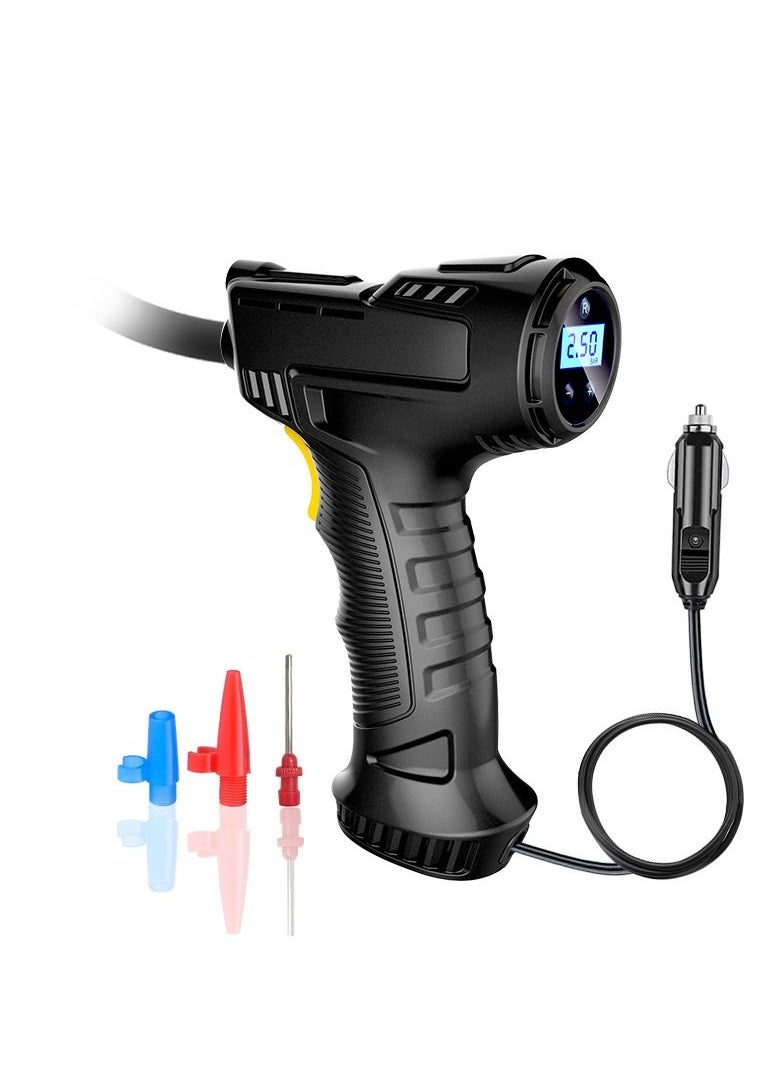 ARNOTEC Air Compressor Tire Inflator, Portable Handheld Car Tire Inflator with Digital Display and LED Light, 12V Rechargeable Electric Tire Pump for Car Motorcycle Bike Balls and Inflators (Wired Version)  - Image 1