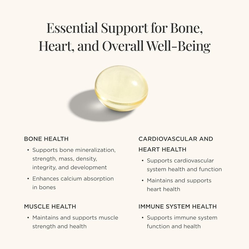 JSHealth Vitamin D3 1000iu Supplement for Healthy Muscle Function Bone and Heart Health and Immune Support - Image 3