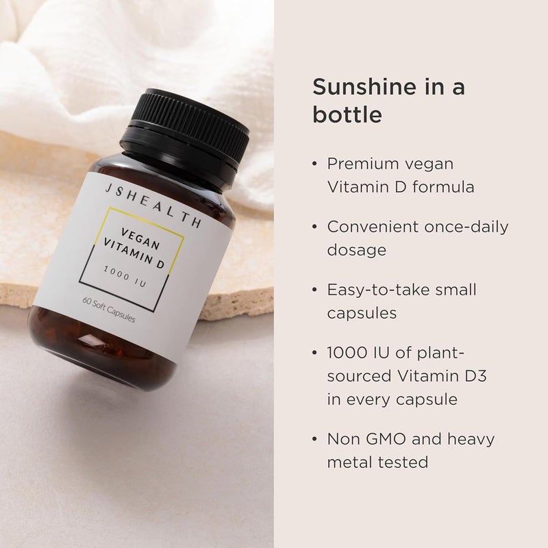 JSHealth Vitamin D3 1000iu Supplement for Healthy Muscle Function Bone and Heart Health and Immune Support - Image 2