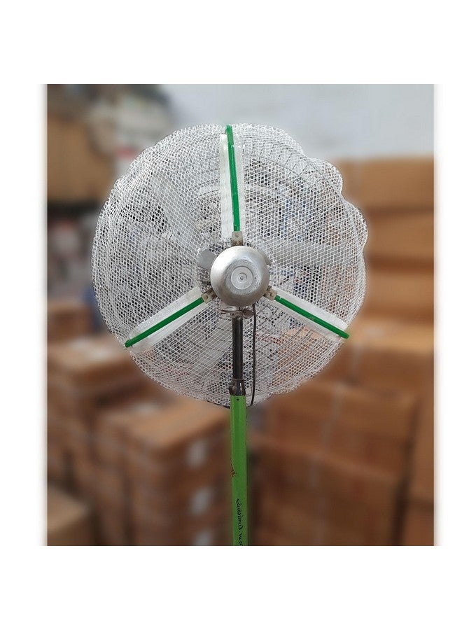 WNE Jaliwale مروحة صناعية مثبتة على الحائط أو قائمة WNE جالي وال HDPE 100% فيرجن مع غطاء شبكة حماية السلامة لحماية الأصابع - شبكة أمان المروحة بحجم 24 إنش - 600 مم - Image 2
