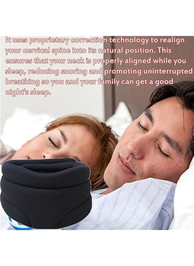 HOOKOR Cervicorrect Neck Brace, 2024 Upgraded,Pillow For Neck Support by Healthy Lab Co,Neck Brace for Sleeping, Neck Brace for Snoring,Neck Support Brace for Neck Pain and Support(Black)  - Image 4