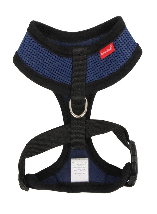 Puppia Soft Dog Harness No Choke Over-The-Head Triple Layered Breathable Mesh Adjustable Chest Belt and Quick-Release Buckle, Royal Blue, Large - Image 2