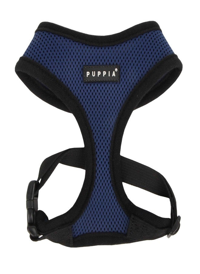 Puppia Soft Dog Harness No Choke Over-The-Head Triple Layered Breathable Mesh Adjustable Chest Belt and Quick-Release Buckle, Royal Blue, Large - Image 1