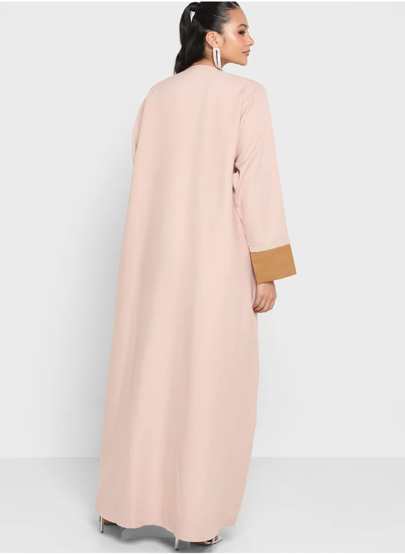 hayas closet Embellished Pocket Detail Abaya