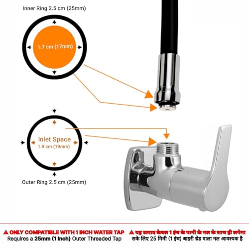 Volo 360 Degree Swivel Spout for Basin Mixture and Flexible Silicone Taps (Black) - Image 2