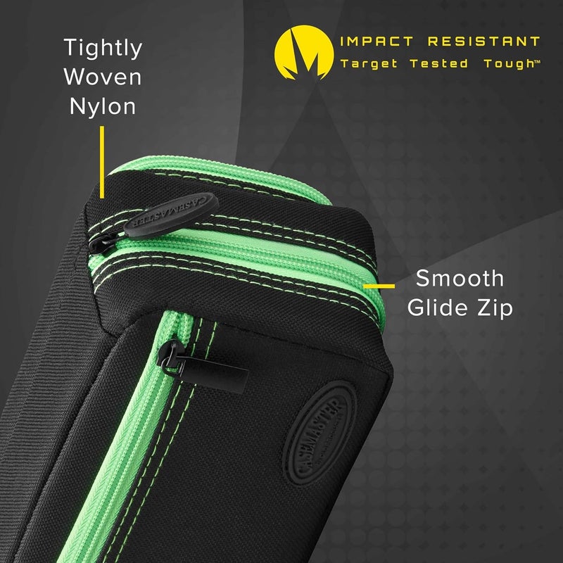 CASEMASTER Plazma Pro, 6 Dart Case for Soft and Steel Tip Darts, Features Large Front Mobile Device Pocket, Built-In Storage Tubes and Pockets for Flights, Tips, Shafts, and Personal Items - Image 3