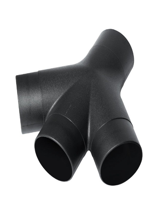 POWERTEC 70275V 3-Way Dust Collection Fitting for 4 in Hose & Cuff, 1 PK,Black - Image 1