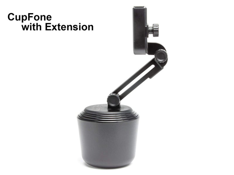 WeatherTech CupFone with Extension â€“ Adjustable, Universal Cup Holder Cell Phone Mount Car & Truck Accessory â€“ Best Design for iPhone & Smartphone Charging â€“ Black Plastic Knobs - Image 5