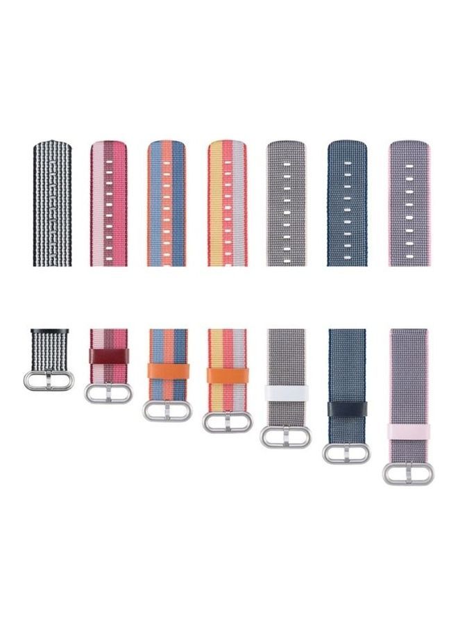 NIBEMINENT Nylon Replacement Wrist Strap Watchband With Buckle For Garmin Vivoactive 3 Red - Image 3