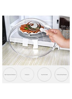 KASTWAVE 10.5 Inchs Microwave Splatter Cover for Food Clear Like Glass Microwave Splash Guard Cooker lid Dish bowl Plate Serving Cover with Steam Vent BPA-Free Safe Plastic  - Image 2