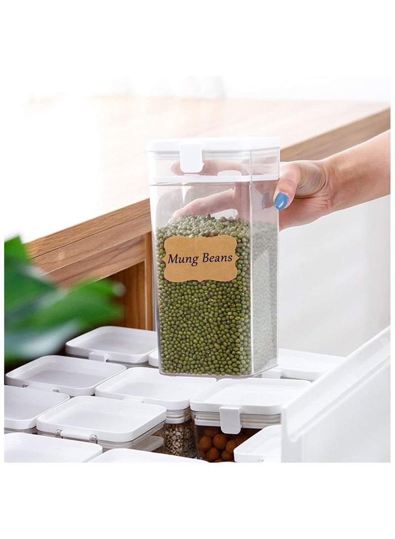 1200 PCS 1.2" x 2" Jar Name Labels, Natural Brown Kraft Paper Sticker Labels, Self-Adhesive Handmade Gift Tags Stickers for Holiday Glass Essential Oil Bottle Mason Jars Food Craft, 6 Styles - Image 5