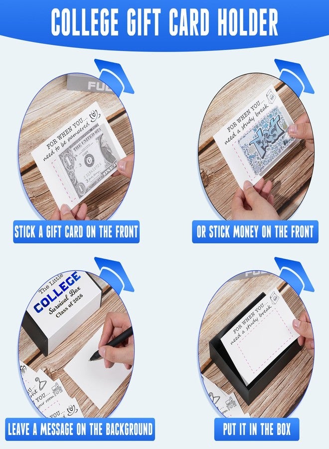 Jectivs 23Pcs College Greeting Card Care Package Graduation Survival Box,High School Class of 2026 Money Card Holder Graduation Gifts for Students Leaving Home Going Away Present University Gifts,Blue - Image 4
