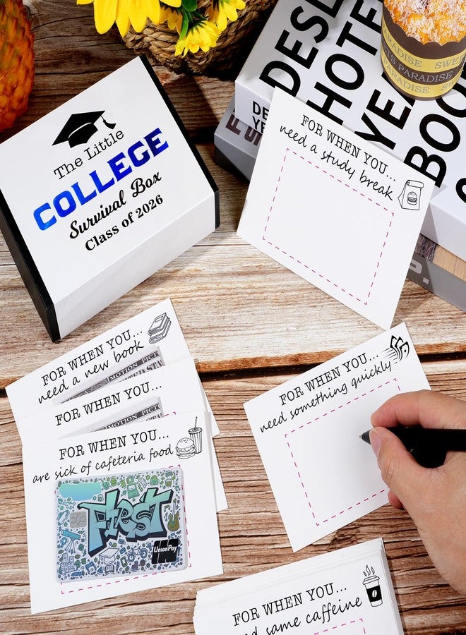 Jectivs 23Pcs College Greeting Card Care Package Graduation Survival Box,High School Class of 2026 Money Card Holder Graduation Gifts for Students Leaving Home Going Away Present University Gifts,Blue - Image 5