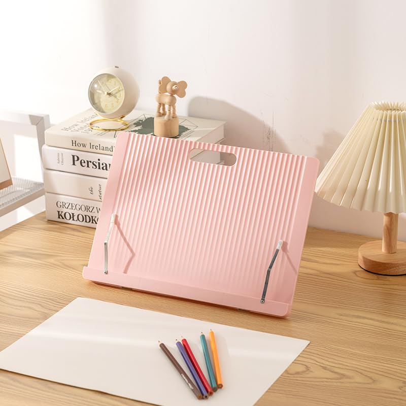 TARKAN Multifunctional Book Stand, Adjustable Reading Holder for Books, Suitable for Kids and Adults, 34 cm x 24 cm (Pink) - Image 5