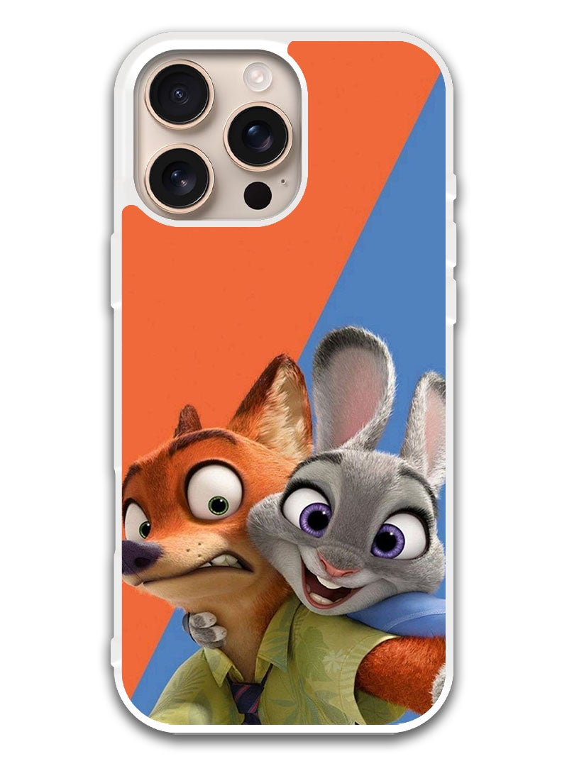 Theodor Protective Case Cover For APPLE IPHONE 16 Pro Max zootopia (White Bumper) - Image 1