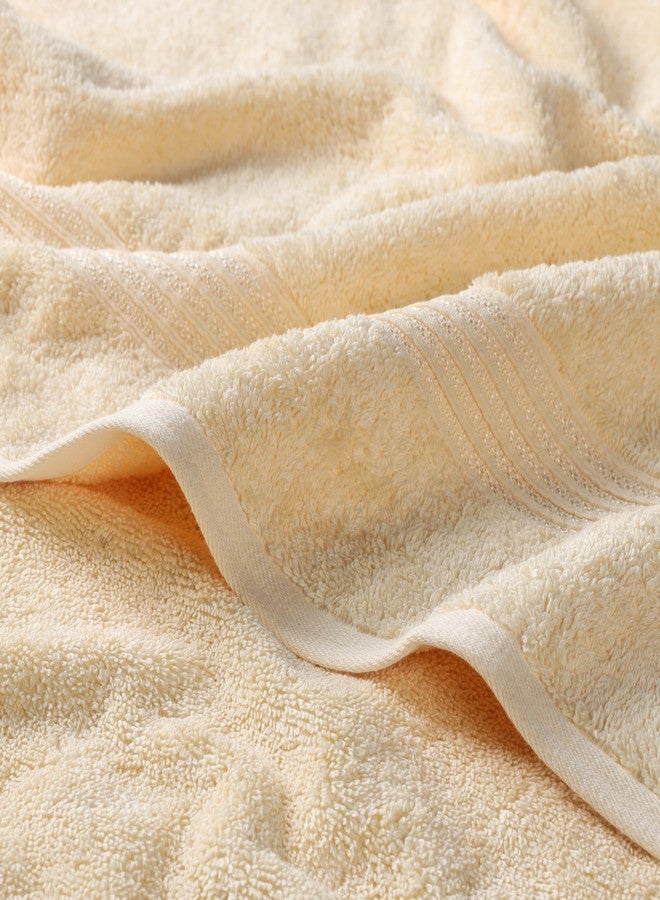 Superior Egyptian Cotton Bath Towel Set, Towels For Home Bathroom, Master, Guest Bath, Decor Essentials, Quick Dry, Absorbent, Large Body Towels, Spa, Hotel, Resort, Adult, Kids, Set of 8, Canary - Image 3