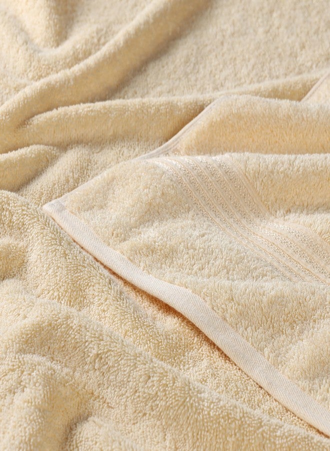 Superior Egyptian Cotton Bath Towel Set, Towels For Home Bathroom, Master, Guest Bath, Decor Essentials, Quick Dry, Absorbent, Large Body Towels, Spa, Hotel, Resort, Adult, Kids, Set of 8, Canary - Image 4