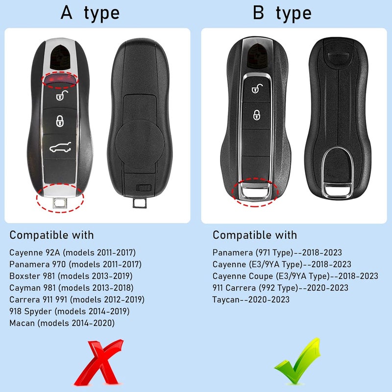 Jaronx Crystal Blue Key Fob Cover for Porsche - Image 3