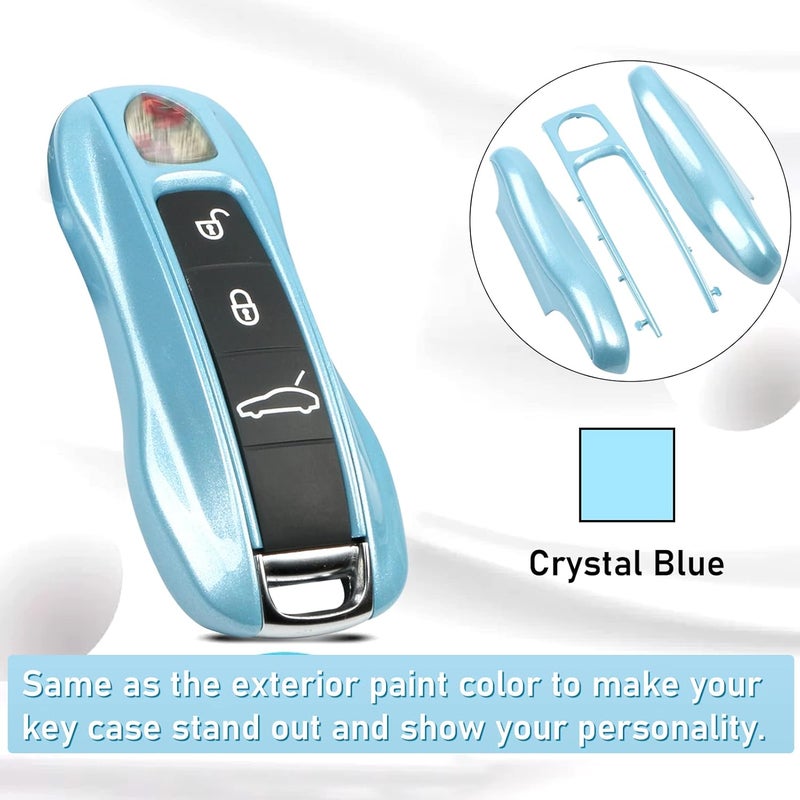 Jaronx Crystal Blue Key Fob Cover for Porsche - Image 2