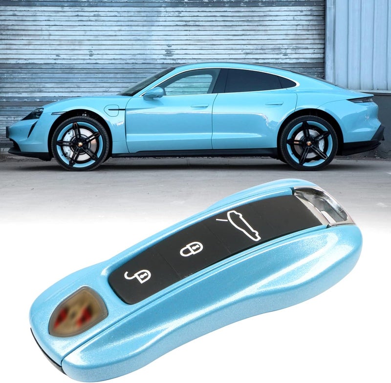 Jaronx Crystal Blue Key Fob Cover for Porsche - Image 1